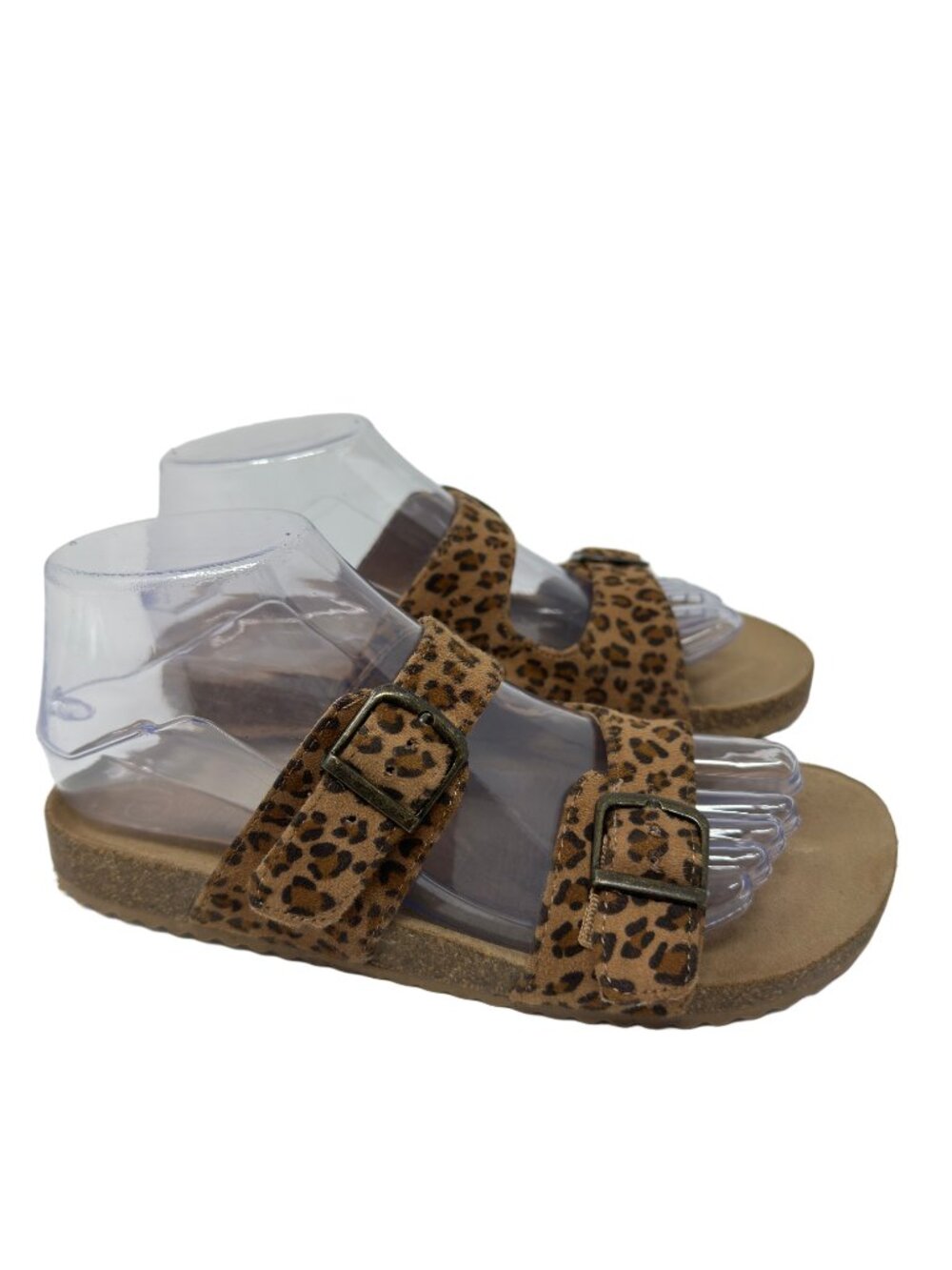 Cat & Jack Kids Leopard Print Slide Sandals Girls Size 4 Summer Animal Print